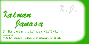 kalman janosa business card